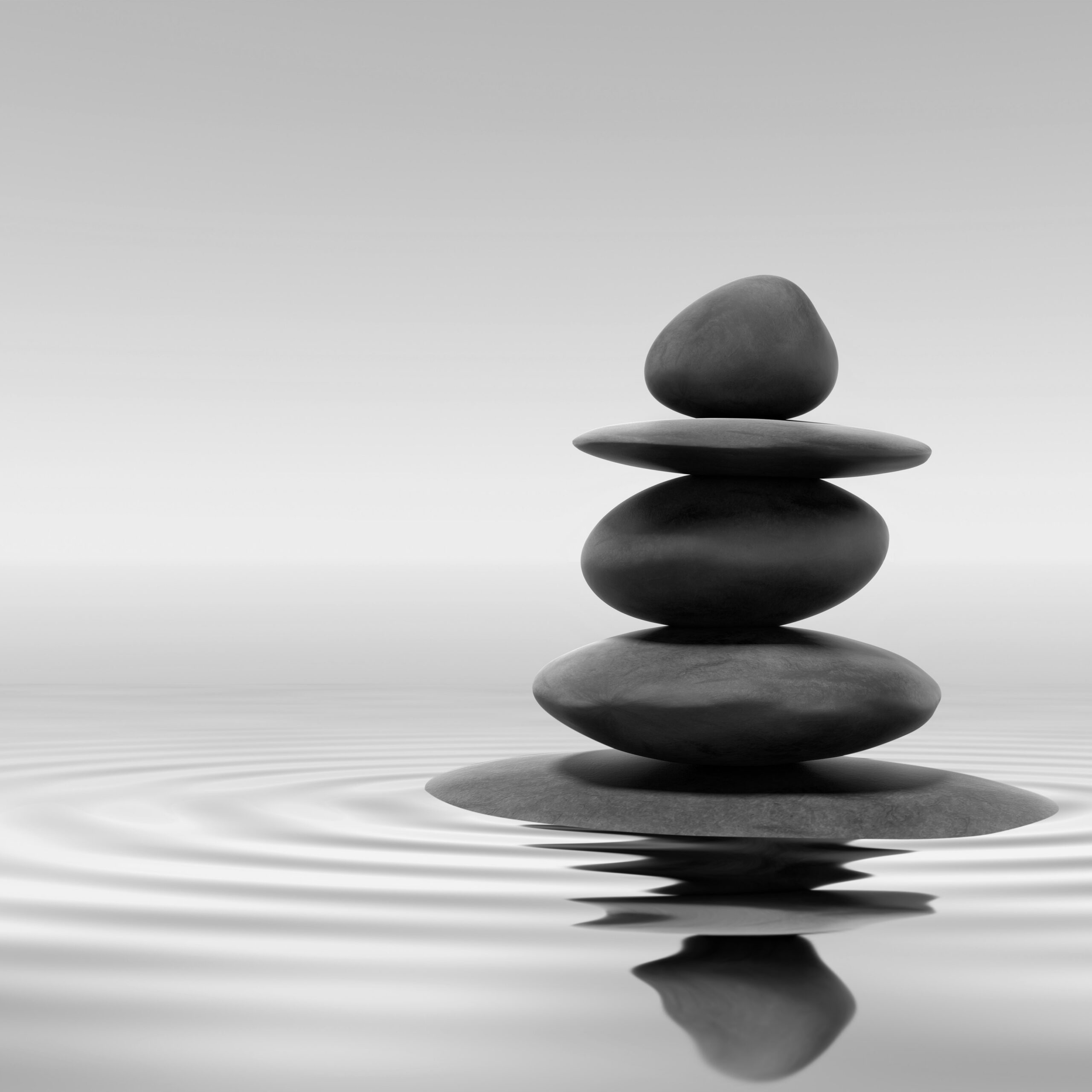 Zen stones in water